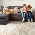 Пробковый пол Corkstyle Chevron Creme (click) 10 мм  по цене 13&nbsp;181 ₽